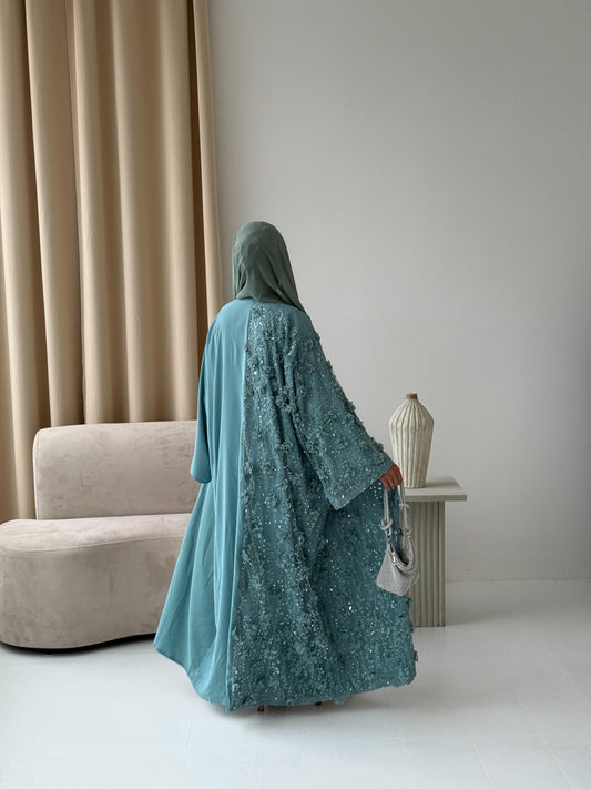 Half Floral Turquoise