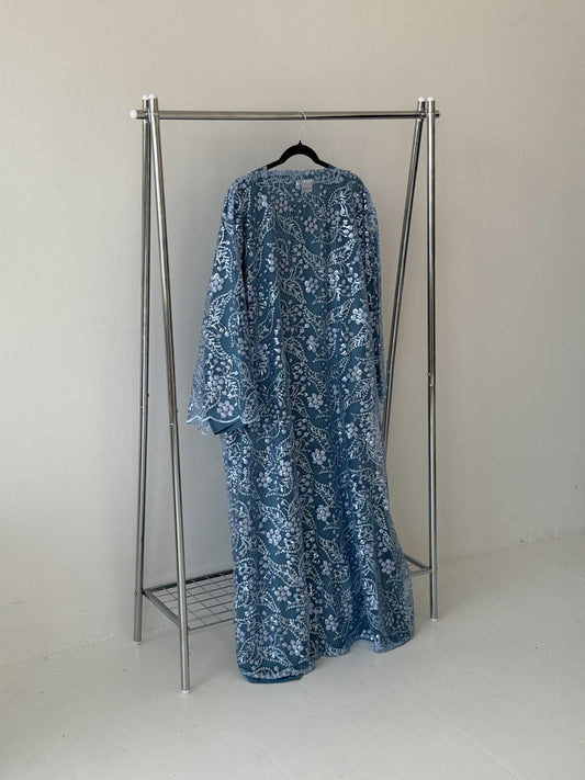 Sequin Net Cinderella blue