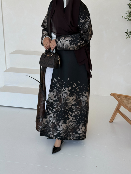 Floral Burst - Black/Brown