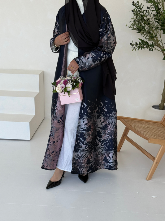 Floral Burst - Navy/ Pink