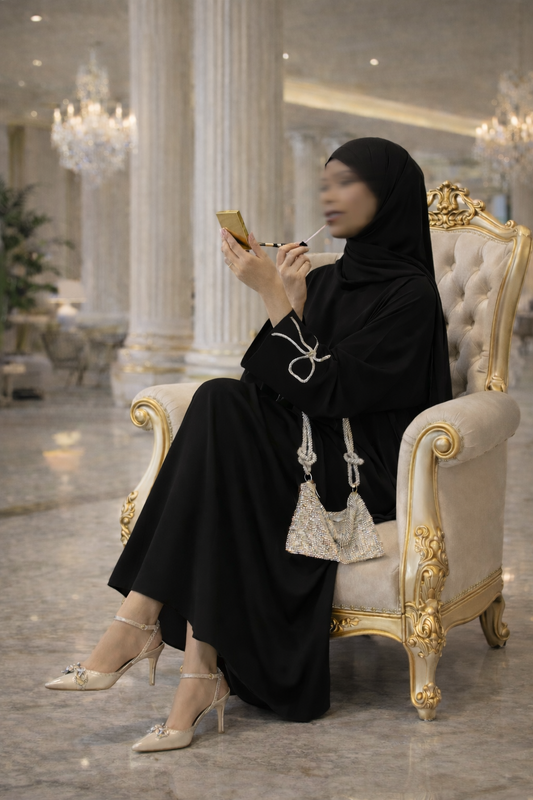 Bow Split Sleeve Black