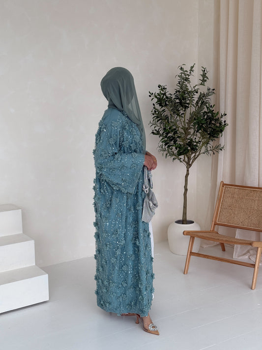 Half Floral Turquoise