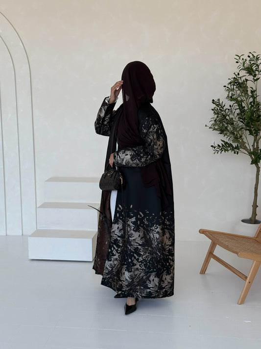 Floral Burst - Black/Brown