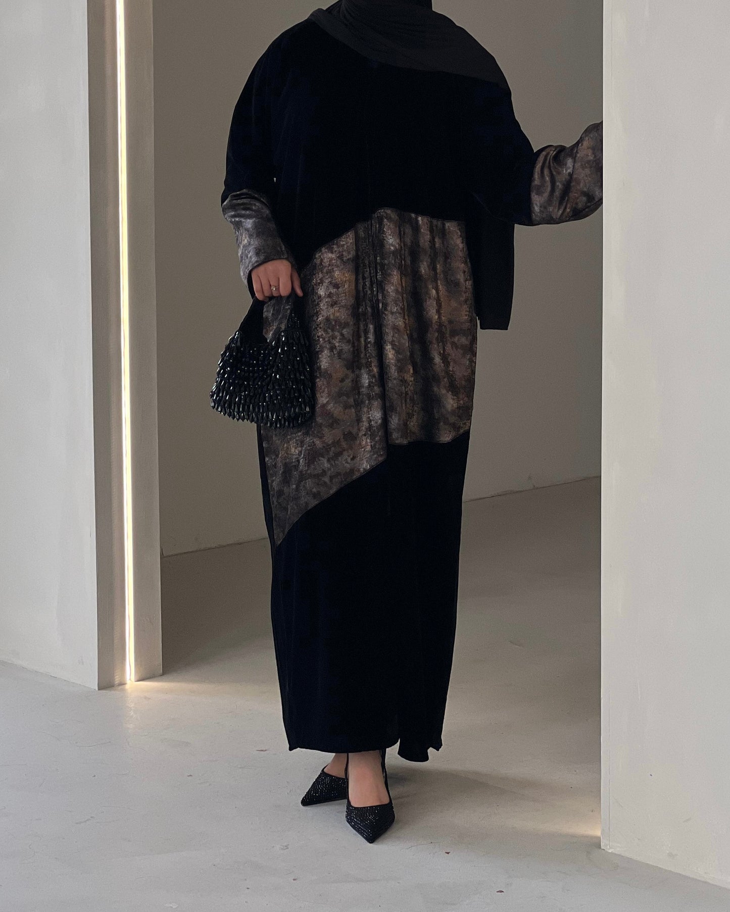 Velvet Black Abaya