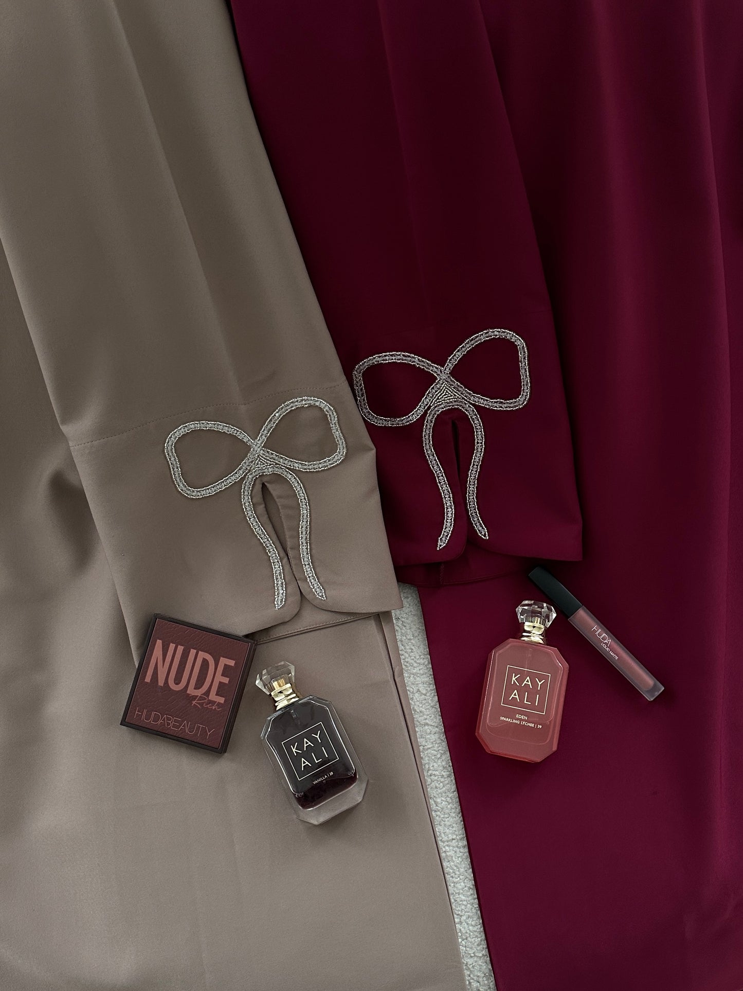 Bow Split Sleeve Cherry