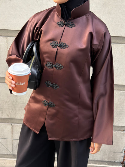 Napoleon Satin Tunic Cocoa