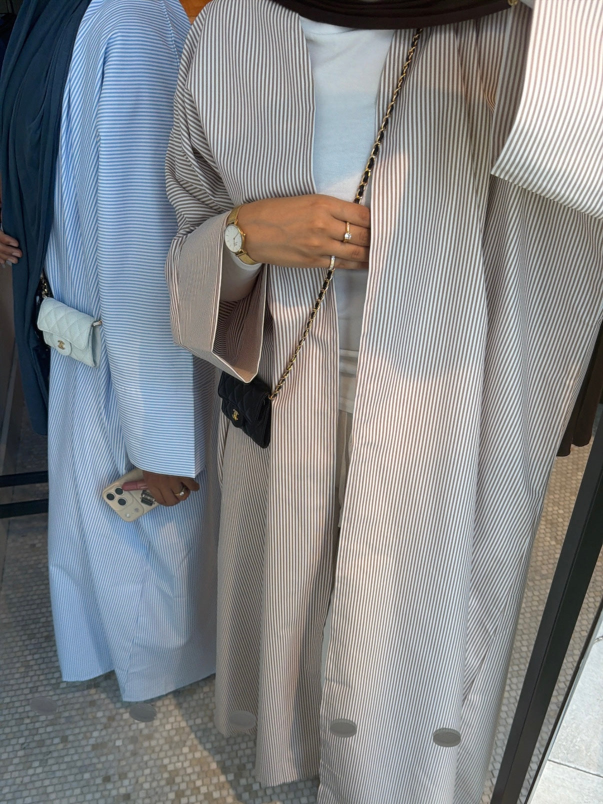 Oversized Pinstripe Shirt Mocha