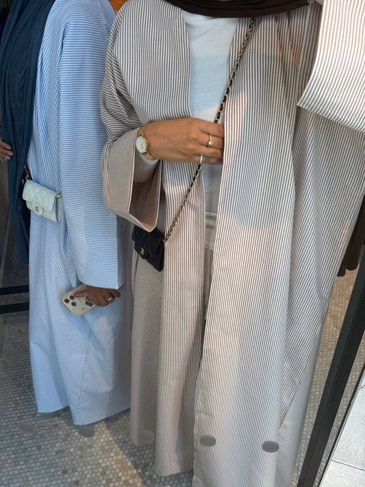 Oversized Pinstripe Shirt Mocha