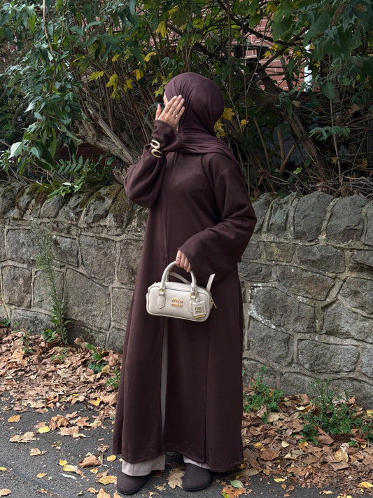 Split Dress Chocolate Brown