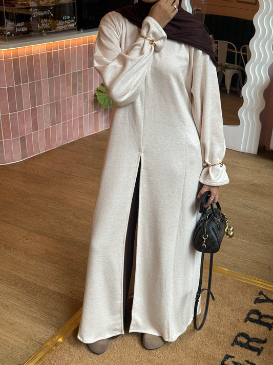 Split Dress Cream