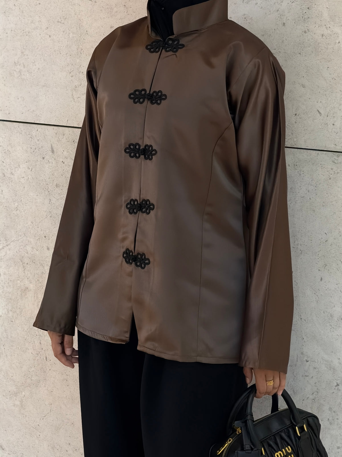 Napoleon Satin Tunic Mushroom