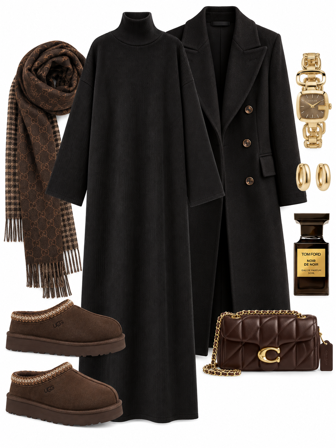 Ribbed Polo Neck Abaya