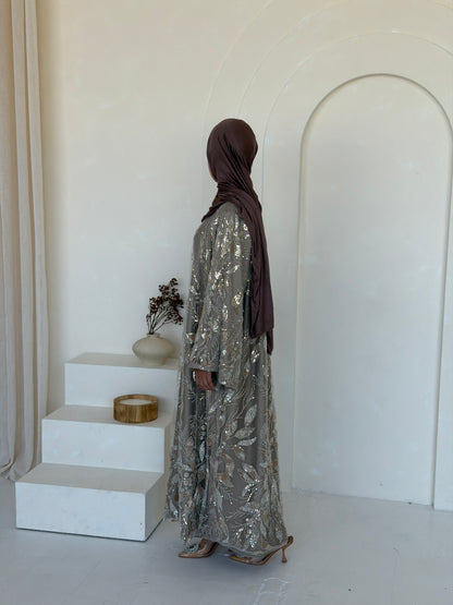 Noor-e-Qadeem Taupe Gold
