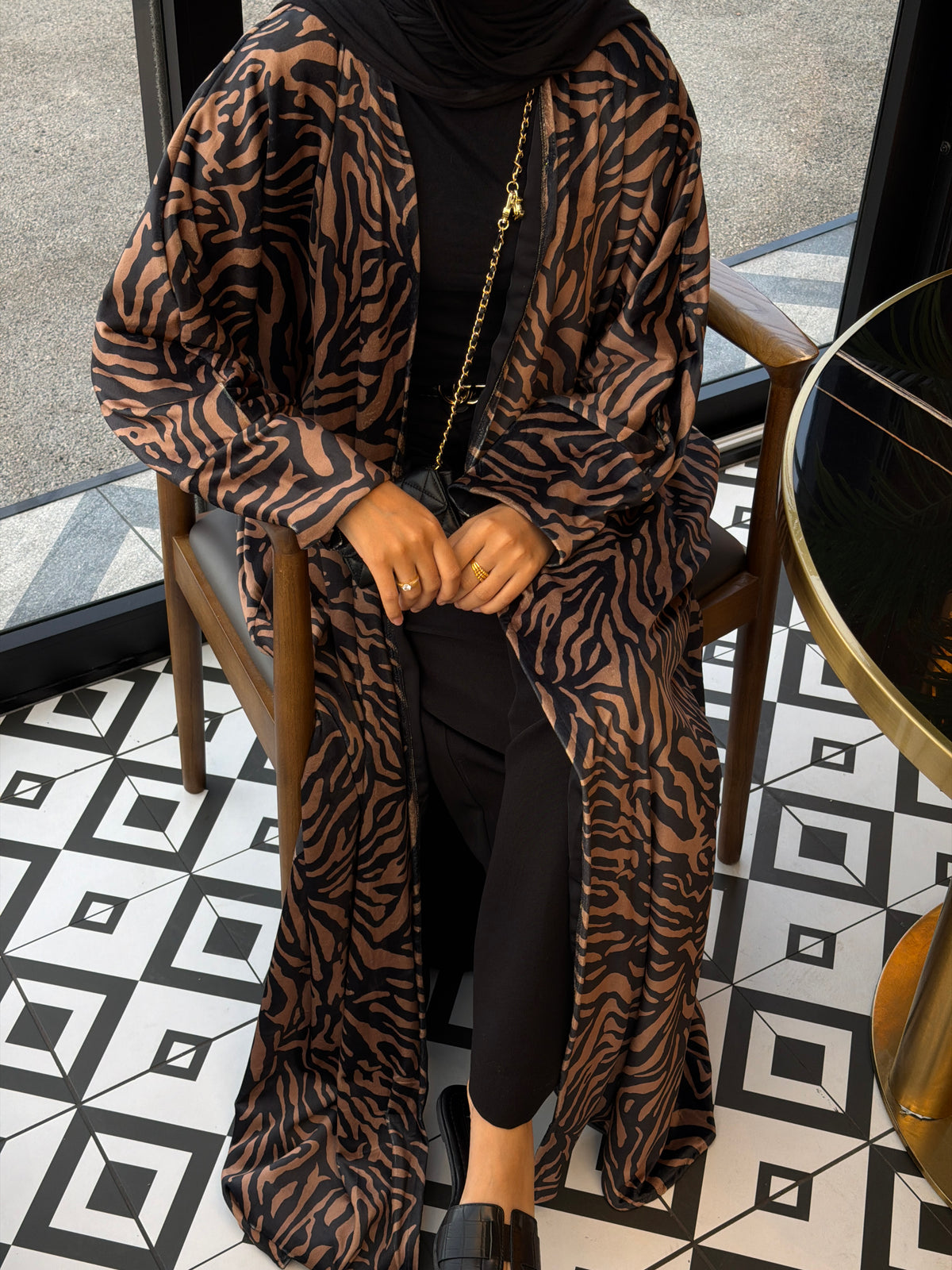 Zebra Noir Velvet Brown
