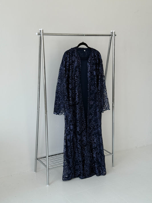 Sequin Net Navy
