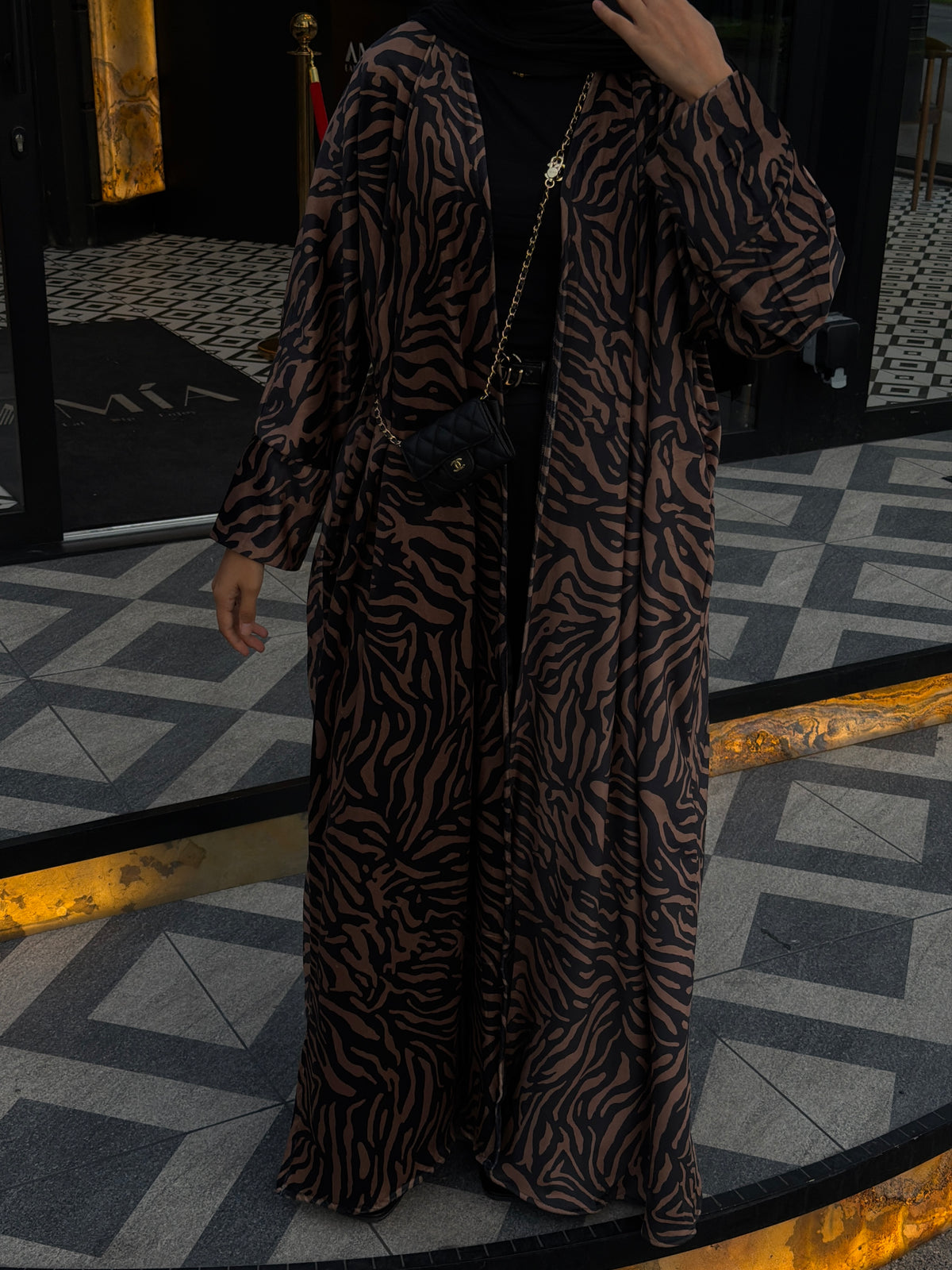 Zebra Noir Velvet Brown