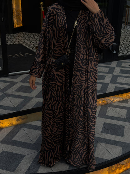 Zebra Noir Velvet Brown