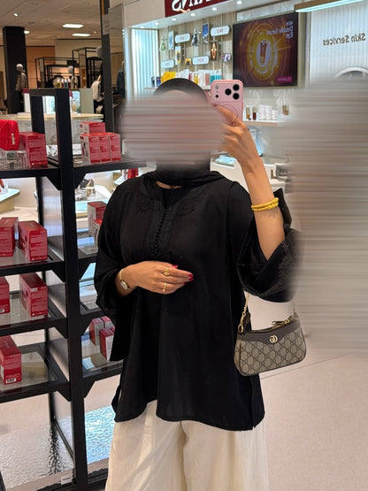 Kaftan Top Black