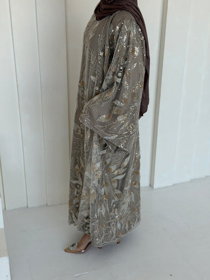 Noor-e-Qadeem Taupe Gold