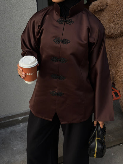 Napoleon Satin Tunic Cocoa