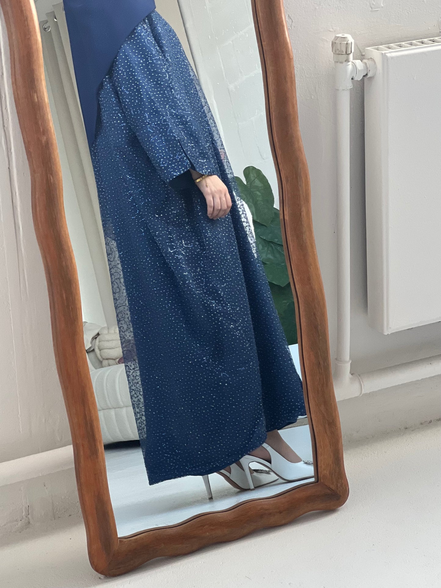 Navy Sparkle Sequin Abaya