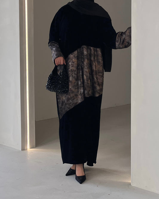Velvet Black Abaya
