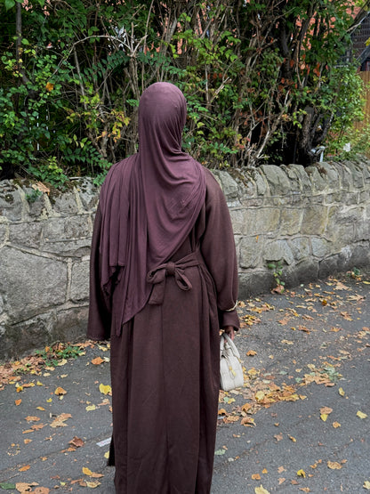 Split Dress Chocolate Brown