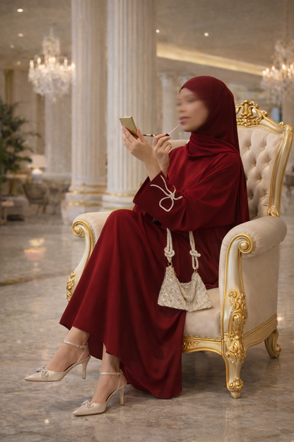 Bow Split Sleeve Cherry