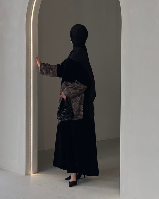 Velvet Black Abaya