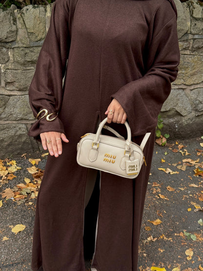 Split Dress Chocolate Brown