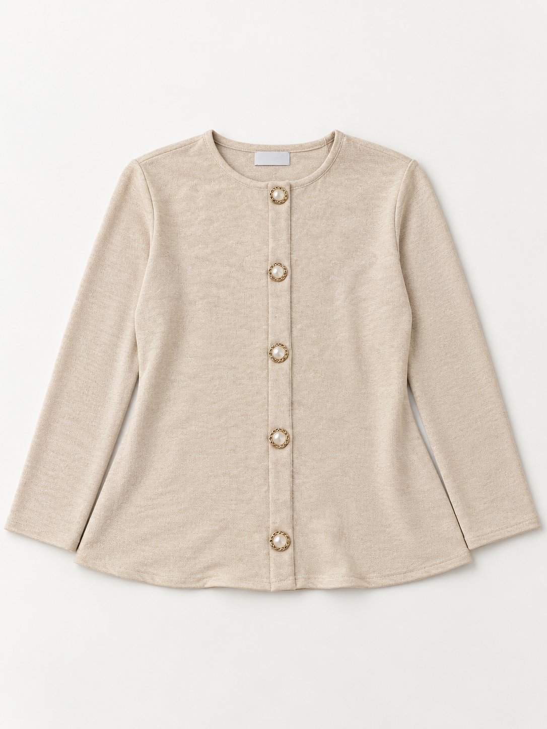 Pearl Button Cream Cardigan