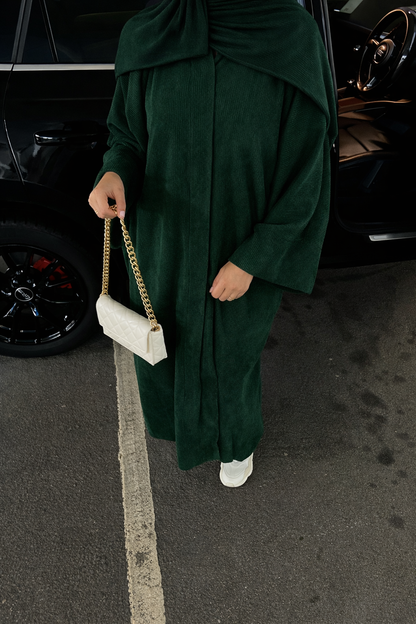 Corduroy Forest Green Open ￼