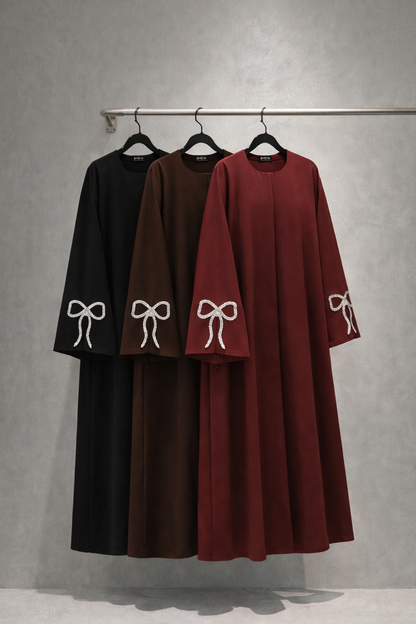 Bow Split Sleeve Black