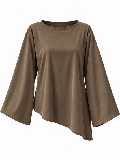 Corduroy Ribbed Asymmetric Top Truffle