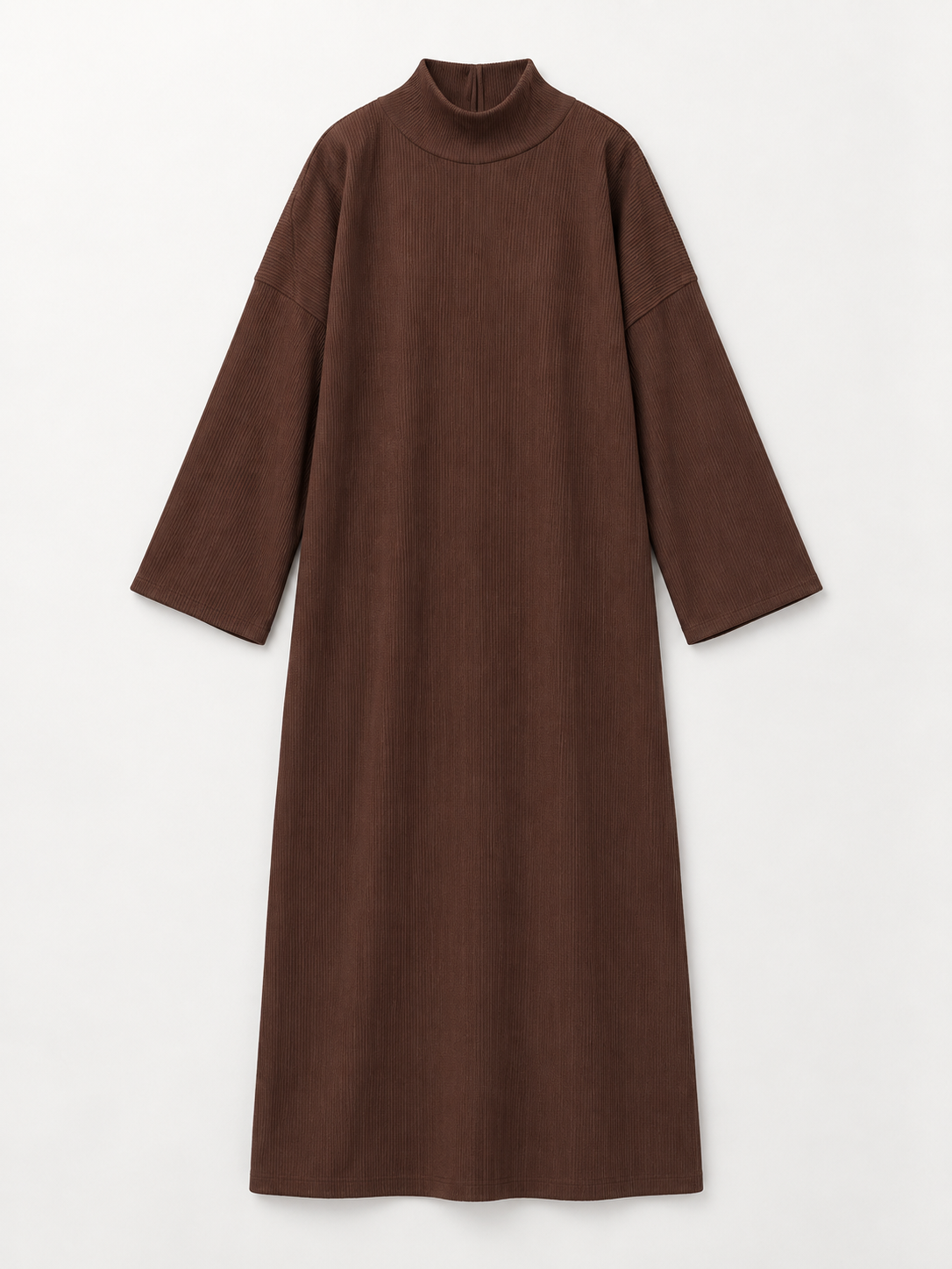 Ribbed Polo Neck Abaya