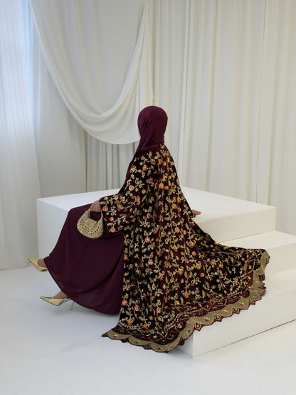 Shahzadi Velvet Maroon