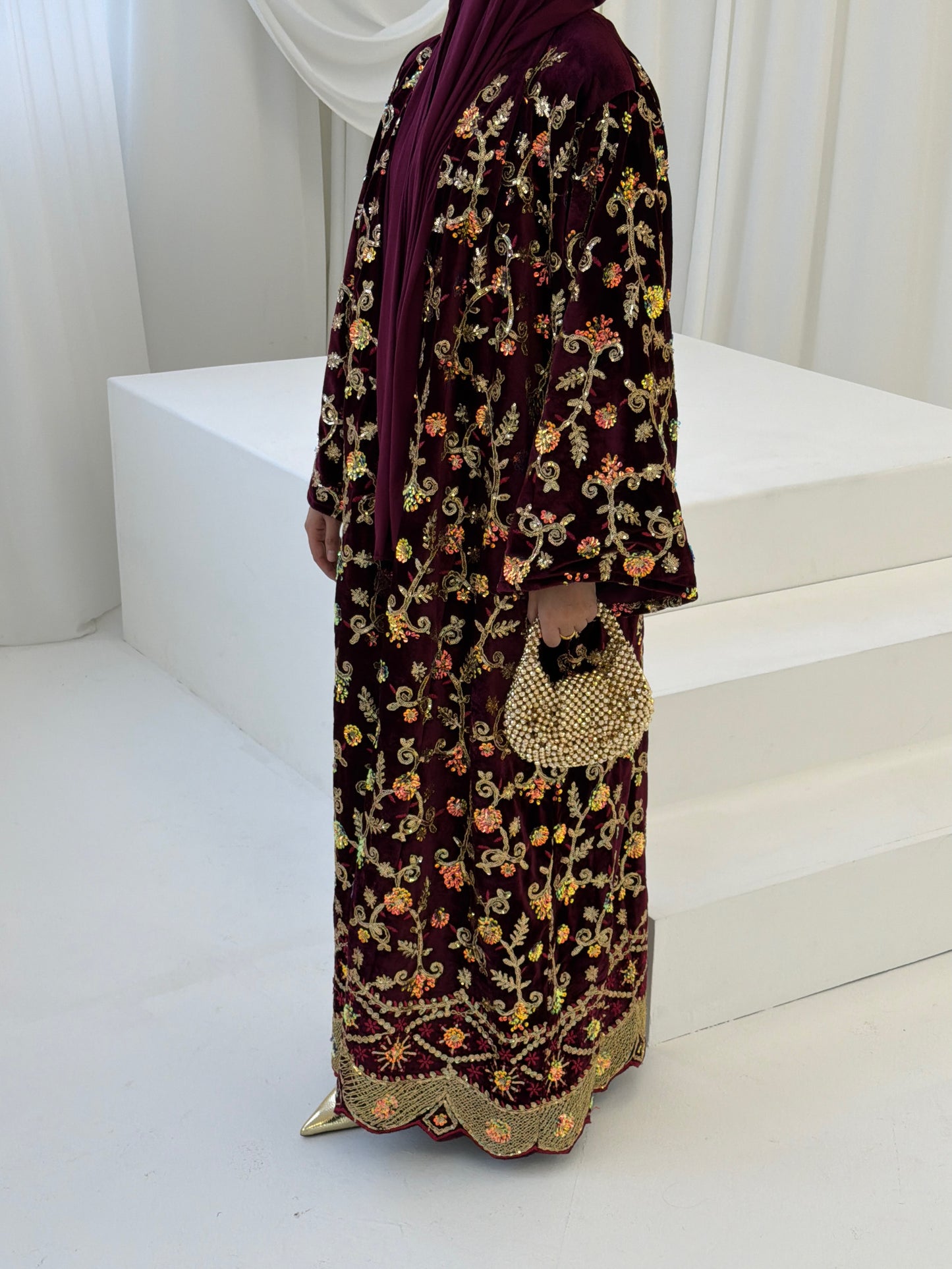 Shahzadi Velvet Maroon