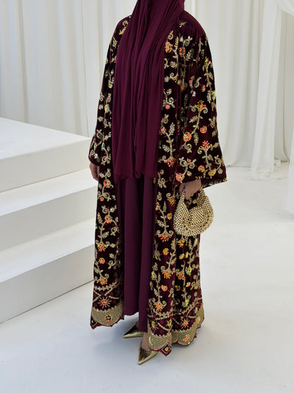 Shahzadi Velvet Maroon