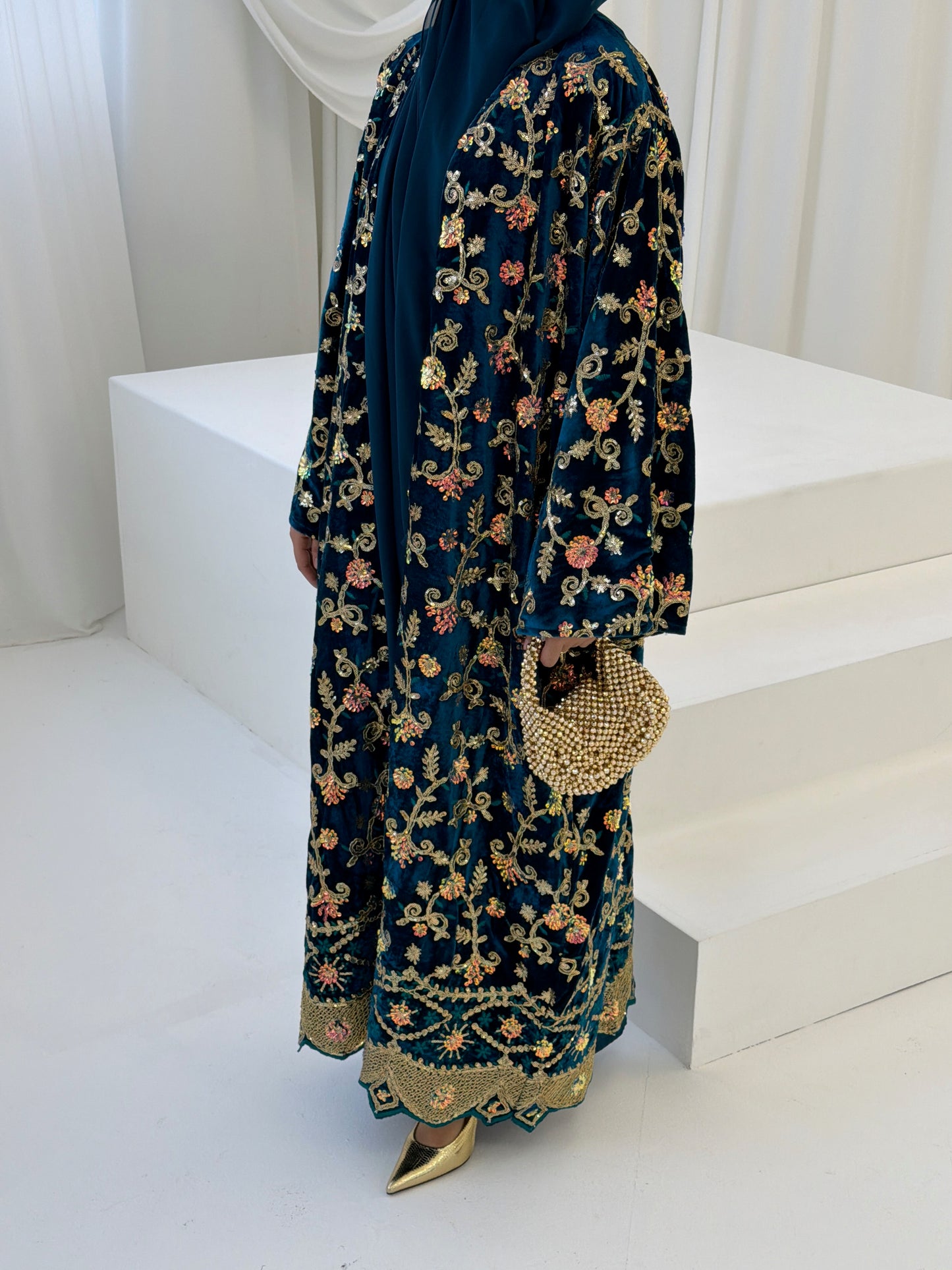Shahzadi Velvet Teal