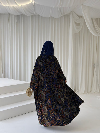 Henna Devoré Velvet Royal Blue