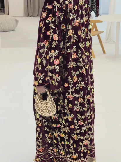Shahzadi Velvet Maroon